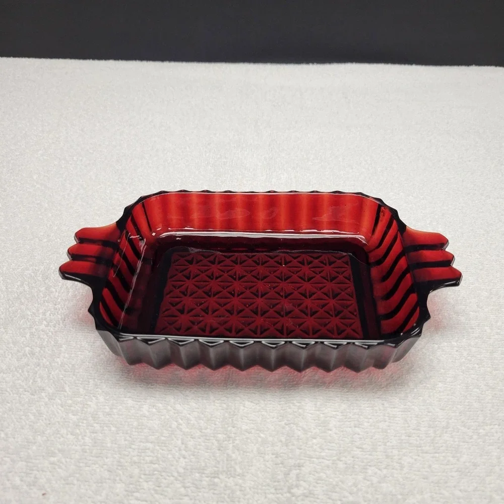 Anchor Hocking Royal Ruby Red 6X4.5 relish dish